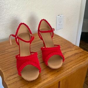 Hot Red Salsa Shoes - Size 8 - never used, brand new with box